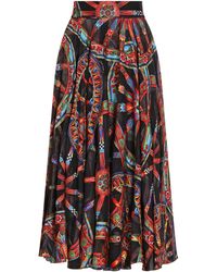 Dolce & Gabbana - Twill Carretto Midi Skirt - Lyst