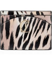 Christian Louboutin - Loubi54 Leather Animal Print Card Holder - Lyst
