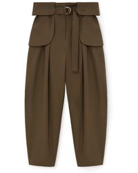 Loewe - Cotton-Silk Cargo Trousers - Lyst