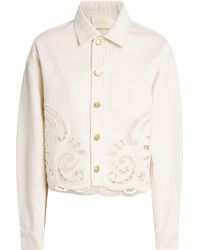 Ulla Johnson - Bobbi Eyelet Denim Jacket - Lyst