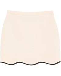 Valentino - Wool-Silk Crepe Mini Skirt - Lyst