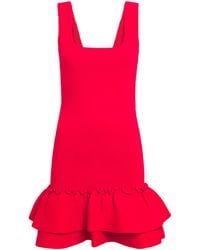 Sandro - Knitted Flounce-Skirt Mini Dress - Lyst