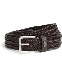Emporio Armani - Leather Woven Belt - Lyst