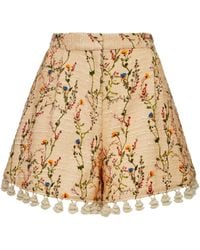 La DoubleJ - Cotton-blend Floral Playa Shorts - Lyst