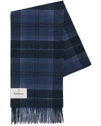 Barbour - Wool-Cashmere Mineral Tartan Scarf - Lyst