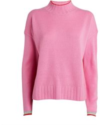ME+EM Cashmere Cast-off Edge Sweater - Pink