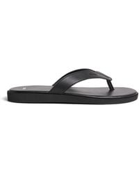 BOSS - Faux Leather Farrel Flip Flops - Lyst