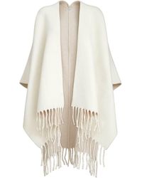 Brunello Cucinelli - Wool-Cashmere Reversible Poncho - Lyst
