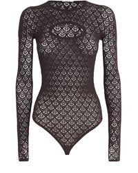 Wolford - Mermaid Net Thong Bodysuit - Lyst