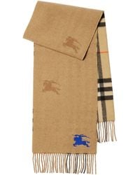 Burberry - Reversible Knight Check Cashmere Scarf - Lyst