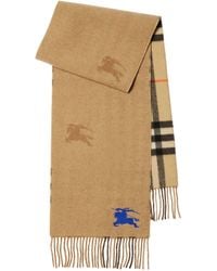 Burberry - Reversible Knight Check Cashmere Scarf - Lyst