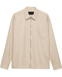 Prada - Cotton Zipped Shirt - Lyst
