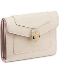 BVLGARI - Leather Serpenti Forever Compact Wallet - Lyst