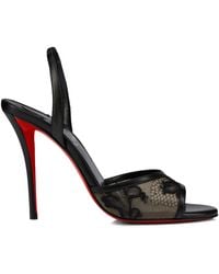 Christian Louboutin - Miss Z Lace Sling 100 Lace Slingbacks - Lyst