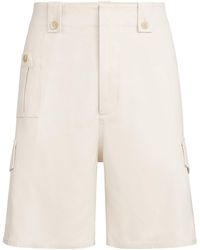 Brunello Cucinelli - Cotton-Linen Cargo Bermuda Shorts - Lyst