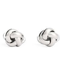Babette Wasserman - Rhodium-Plated Metal Knot Cufflinks - Lyst