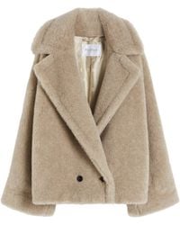 Max Mara - Alpaca-Cashmere-Silk Teddy Jacket - Lyst