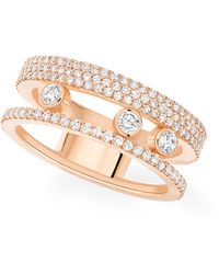Messika - Pink Gold And Diamond Move Romane Ring - Lyst