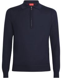 Isaia - Silk-Wool-Cashmere Polo Shirt - Lyst