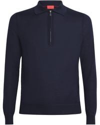 Isaia - Silk-Wool-Cashmere Polo Shirt - Lyst