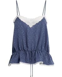 Chloé - Silk-Lace Floral Cami Top - Lyst
