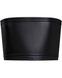Alaïa - Lambskin Leather Bustier Bandeau Top - Lyst