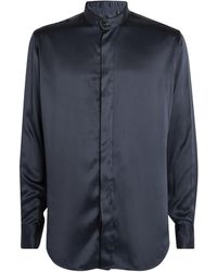 Giorgio Armani - Silk Mandarin-collar Shirt - Lyst