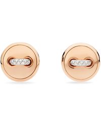 Pomellato - And Diamond Pom Pom Dot Stud Earrings - Lyst
