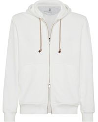 Brunello Cucinelli - French Terry Zip-up Hoodie - Lyst