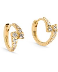 Melissa Kaye - And Diamond Lola Huggie Hoop Earrings - Lyst