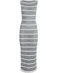 Valentino - Knit Stripe Maxi Dress - Lyst