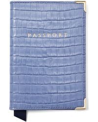 Aspinal of London - Croc-Embossed Leather Passport Cover - Lyst