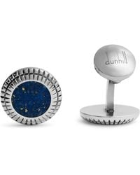 dunhill - Rhodium-Plated And Sodalite Hobnail Cufflinks - Lyst