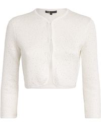 Maje - Knitted Sequinned Cardigan - Lyst