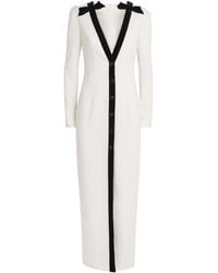 Alessandra Rich - Cady Bow-Embellished Maxi Dress - Lyst