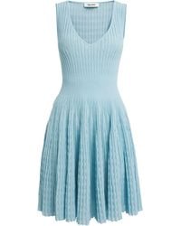 Valentino - Textured Knitted Mini Dress - Lyst