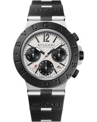 BVLGARI - Aluminium And Titanium Chronograph Watch - Lyst