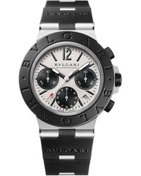 BVLGARI - Aluminium And Titanium Chronograph Watch - Lyst