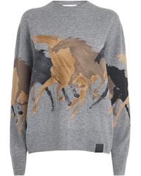 Stella McCartney - Wool Horse Jacquard Sweater - Lyst