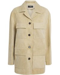 Arma - Sendy Button-Down Suede Jacket - Lyst