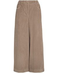 Weekend by Maxmara - Corduroy Wide-Leg Trousers - Lyst