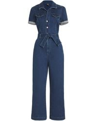 PAIGE - Denim Anessa Utility Jumpsuit - Lyst