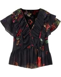AllSaints - Floral Alma Top - Lyst