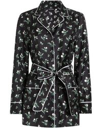 Dolce & Gabbana - Silk Floral Belted Shirt - Lyst