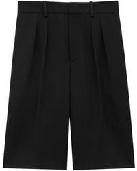 Saint Laurent - Grain De Poudre Wool Bermuda Shorts - Lyst