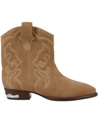 The Kooples - Suede Western Boots 25 - Lyst