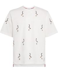 Thom Browne - Cotton Embroidered Geese T-Shirt - Lyst