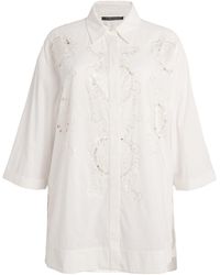 Marina Rinaldi - Cotton Embroidered Shirt - Lyst