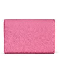 Smythson - Leather Panama Folded Card Holder - Lyst