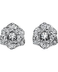 Piaget - And Diamond Rose Stud Earrings - Lyst